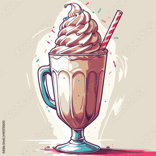 milk shake vector for design needs 