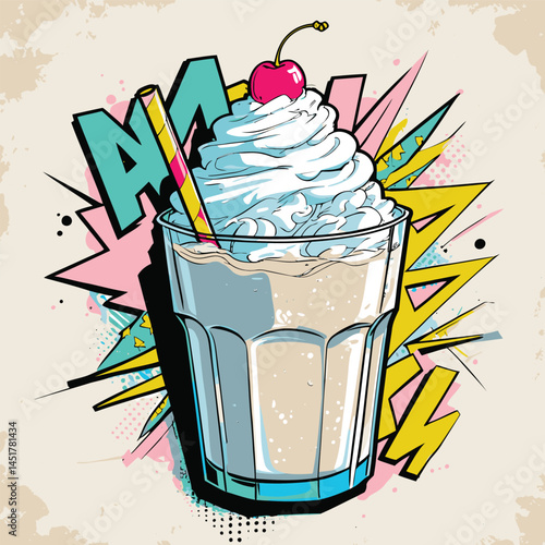 milk shake vector for design needs 
