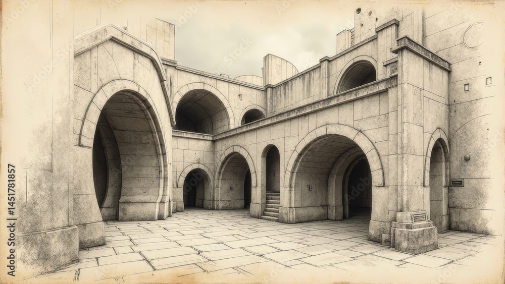 Architectural structure sketch Architectural structure sketch