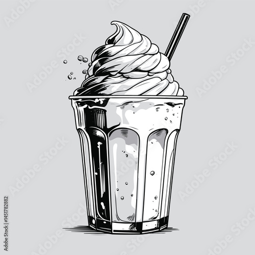 milk shake vector for design needs 