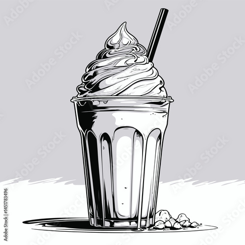 milk shake vector for design needs 