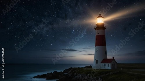 Wallpaper Mural lighthouse at night Torontodigital.ca