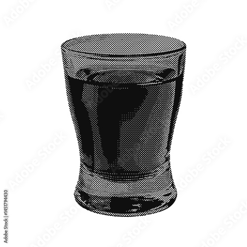 wild west shot of whisky. western vintage halftone grunge vector design element