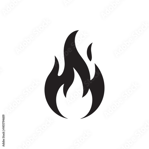 Fire icon collection. Fire flame symbol. Bonfire silhouette logotype. fire icon vector illustration.