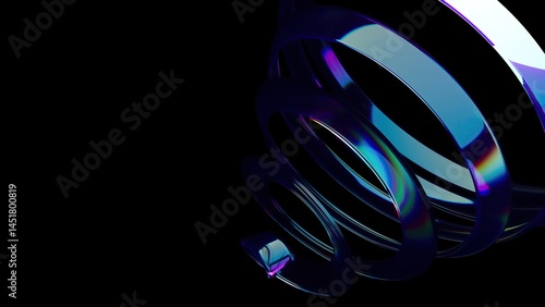 Dispersed glass element. Computer generated 3d render
