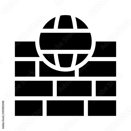 firewall glyph icon