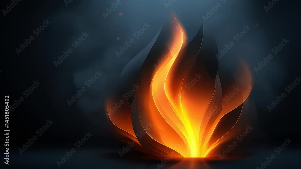 Flame swirls upward with flying embers Flame swirls upward with flying embers