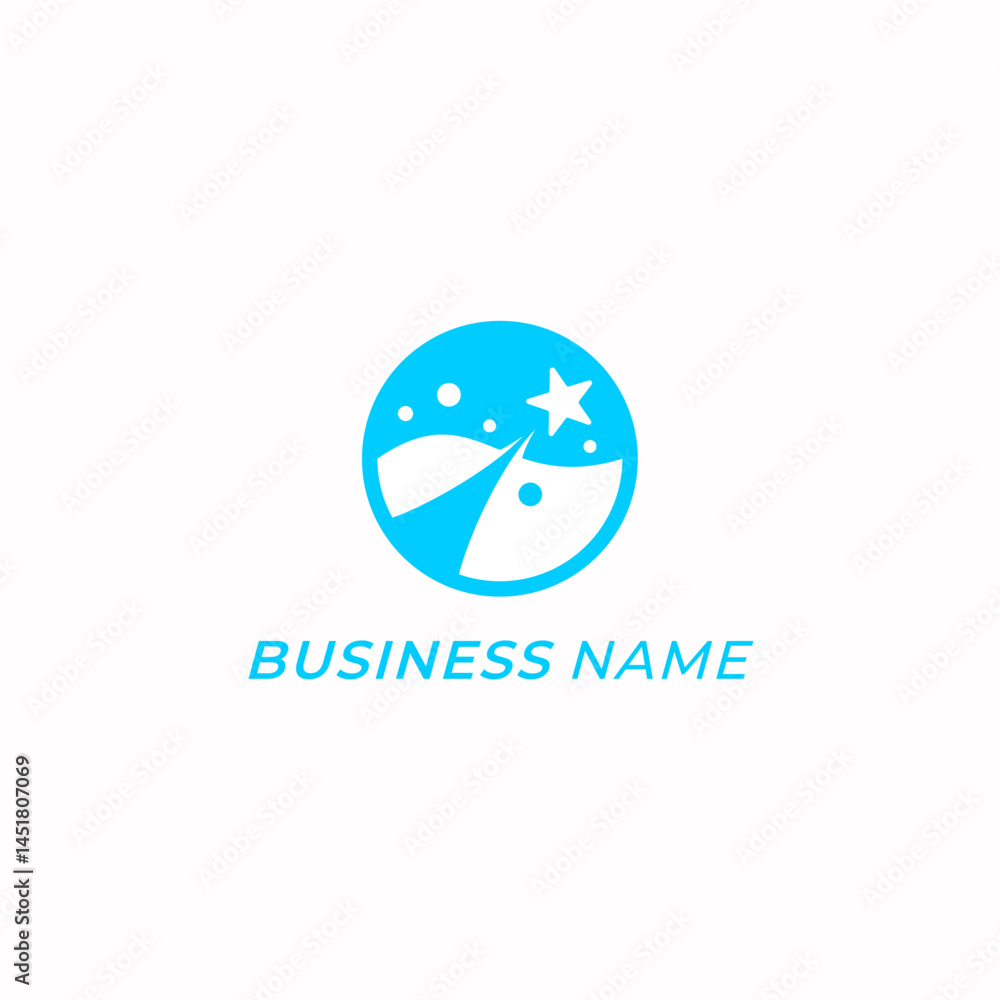 Obraz premium design logo creative star and circle