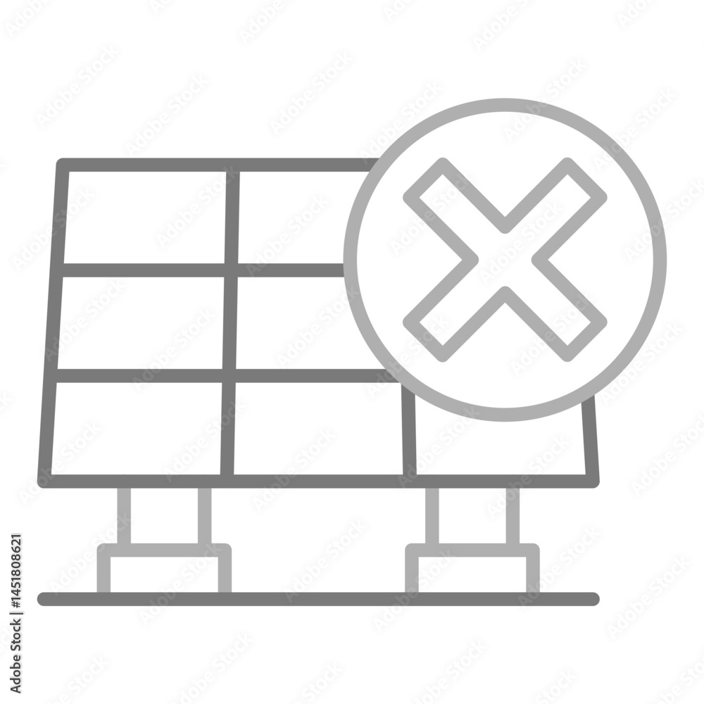 Obraz premium Solar fault Icon