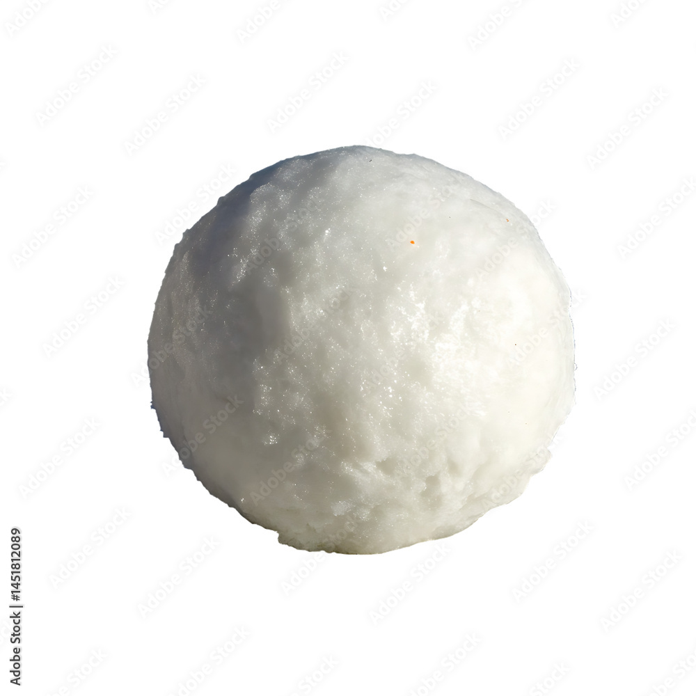 Fototapeta premium Snowball isolated on a transparent background