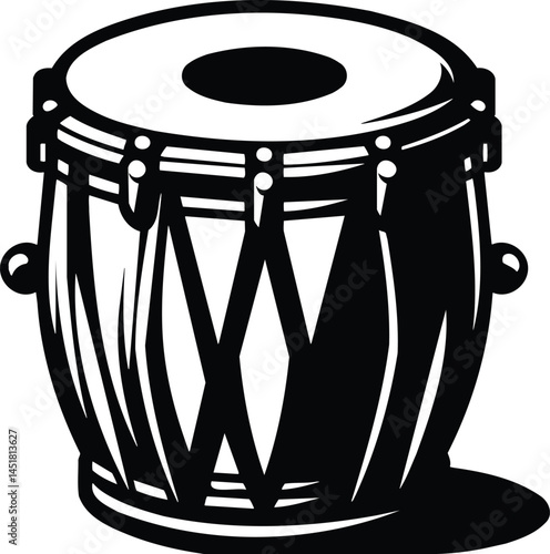 Dhol Drum Silhouette