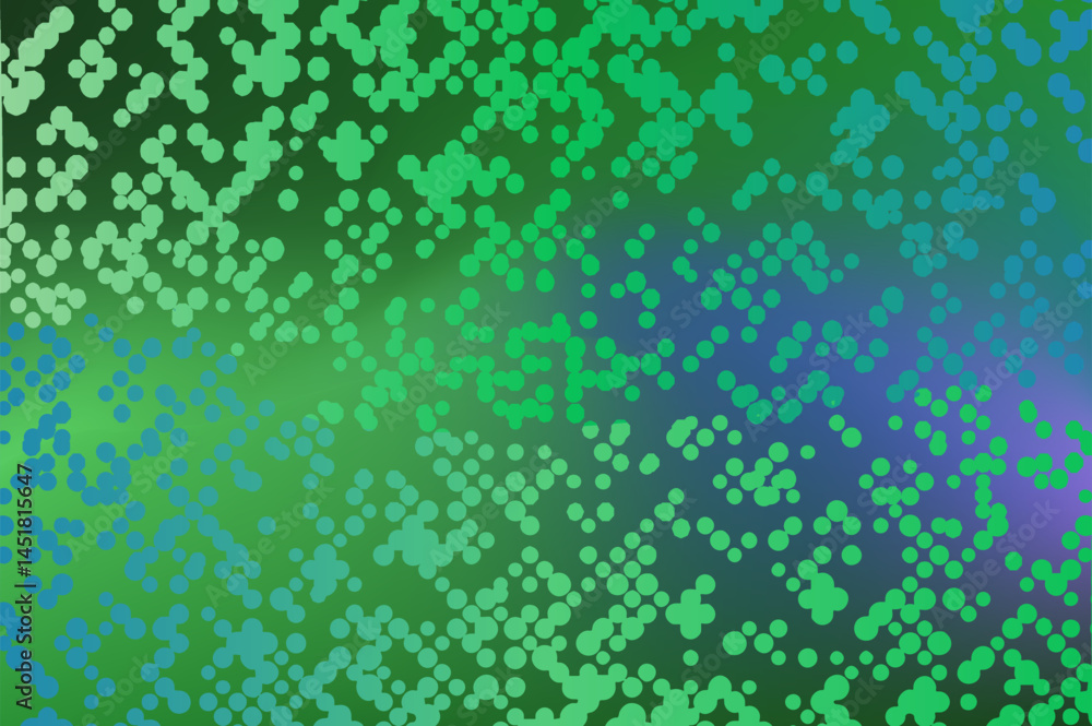 An abstract digital art piece featuring a gradient background of green and blue hues. The design incorporates a scattered dot pattern creating a textured, pixelated effect. Suitable for various design An abstract digital art piece featuring a gradient background of green and blue hues. The design incorporates a scattered dot pattern creating a textured, pixelated effect. Suitable for various design