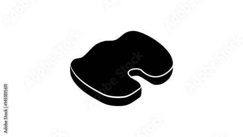 seat cushions for truck drivers, black isolated silhouette