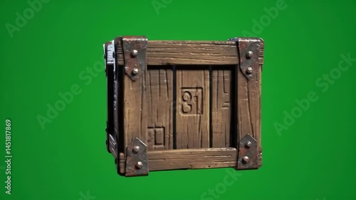 Wooden crate 3 d model