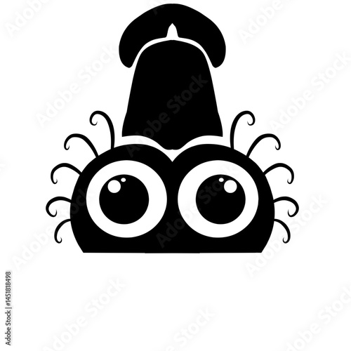 Intriguing monochrome abstraction featuring a pair of stylized, watchful eyes