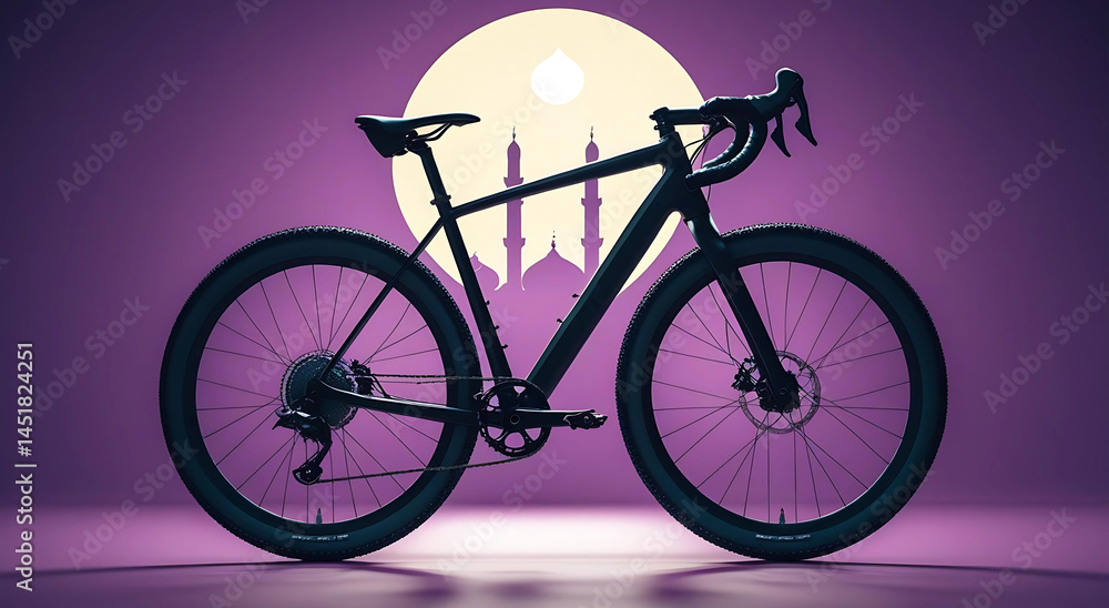 Fototapeta premium silhouette of a bicycle