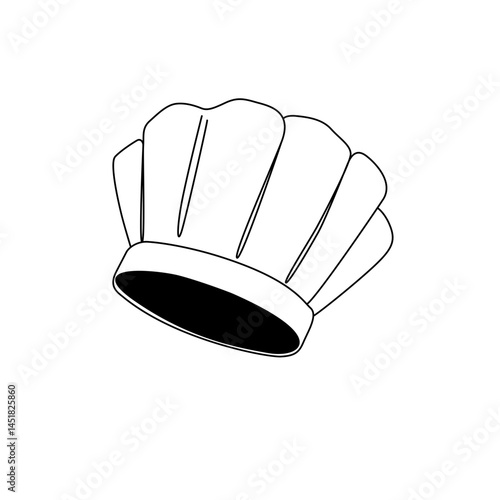 line art chef hat