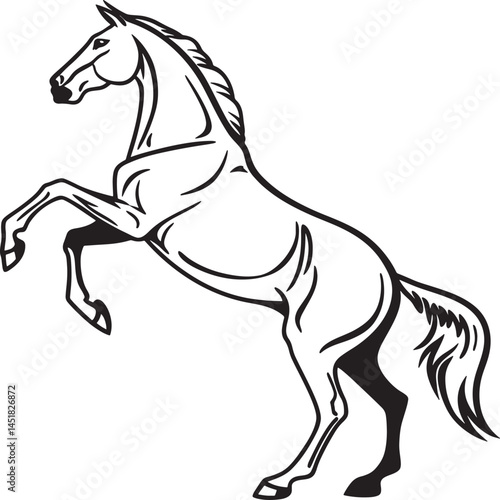 Majestic Stallion in Striking Pose