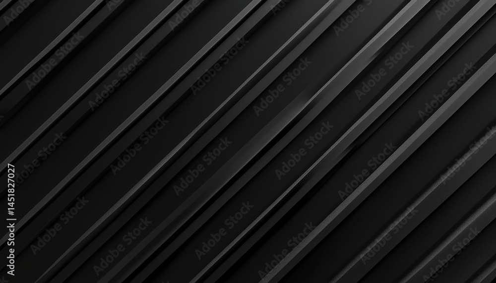 Obraz premium Abstract Black Diagonal Lines Texture Background Dark Minimalist Design Surface Material