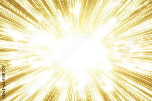 Golden radial burst, bright light radiating outward from center
