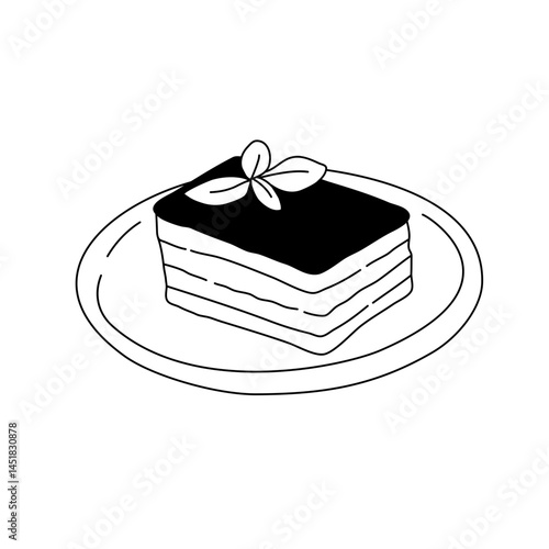 line art tiramisu