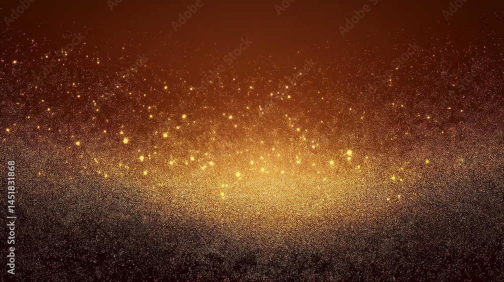 Fototapeta premium Luxurious Golden Gradient Background with Glowing Particles