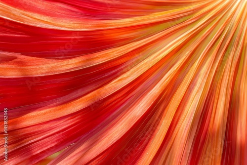 Wallpaper Mural Vibrant, striped leaf veins in warm hues. Torontodigital.ca