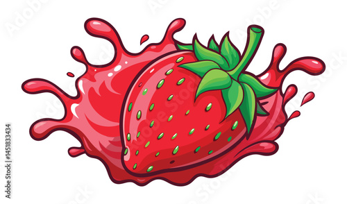 strawberry on white background