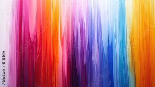 Wallpaper Mural Rainbow colors moving across white background vibrant abstract motion flow energy light streaks design creative clean concept bright minimal Torontodigital.ca
