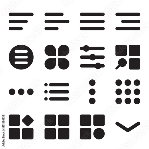 menu ui set of web icons in line style. menu ui, app menu, ui menu design, mobile menu and web menu. Vector illustration