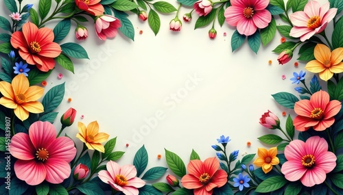 Intricate floral tapestry, vibrant blooms & lush leaves, fabric, floral, rug