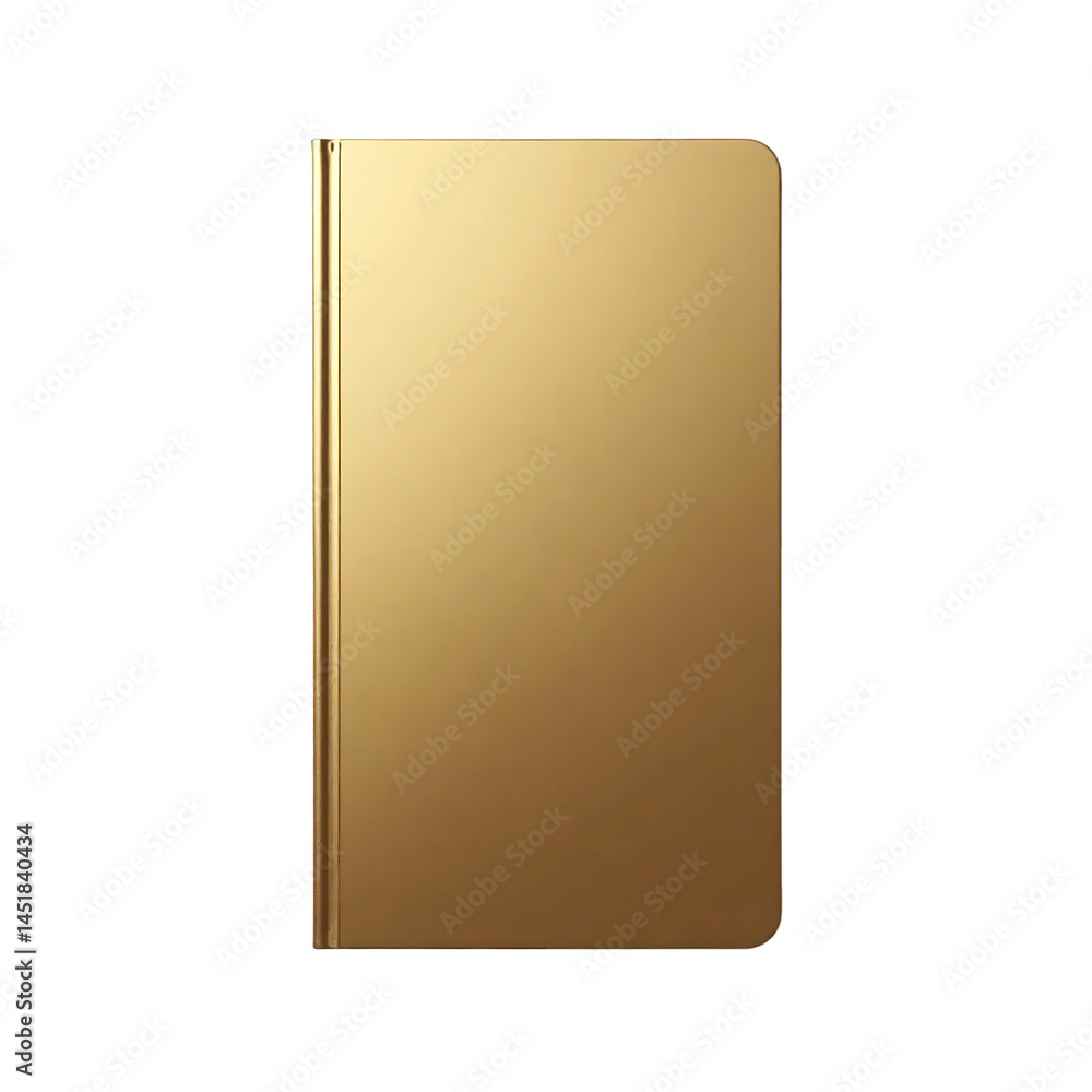 Golden Rectangular Notebook Mockup Golden Rectangular Notebook Mockup