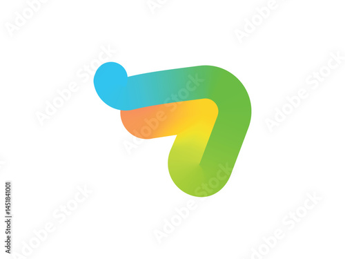 colorful arrow direction logo design