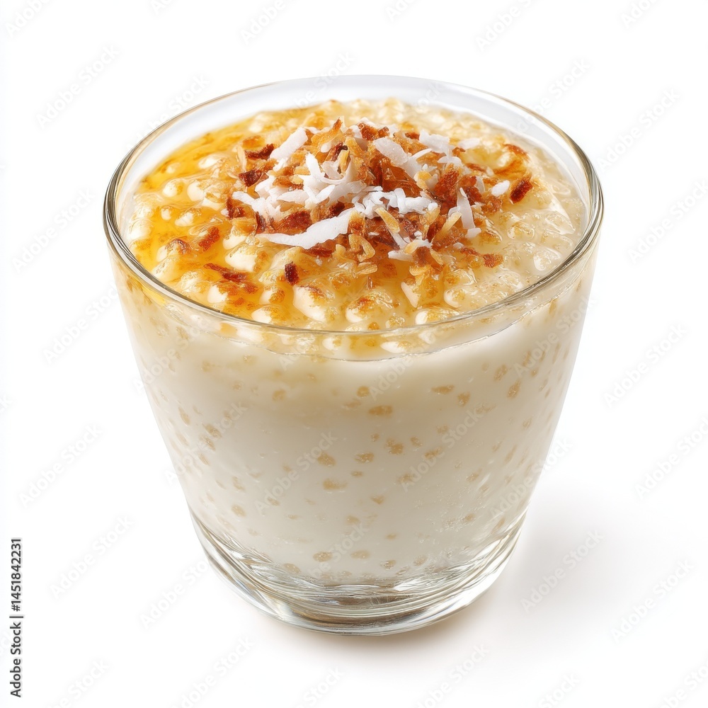 Delicious rice pudding with coconut Delicious rice pudding with coconut