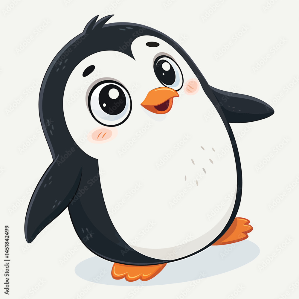 Fototapeta premium Simple happy penguin 