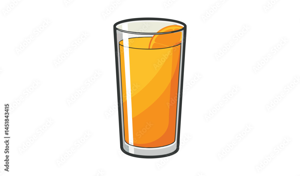 Glass of fresh orange juice on a white background Glass of fresh orange juice on a white background