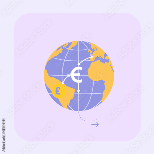 Global Economy and Currency Exchange: An artistic visual capturing the essence of global finance and international currency exchange, where the world becomes a stage for economic interplay. 