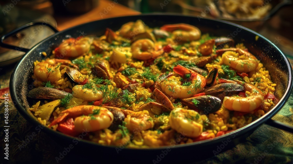 Delicious Seafood Paella in a Pan Delicious Seafood Paella in a Pan