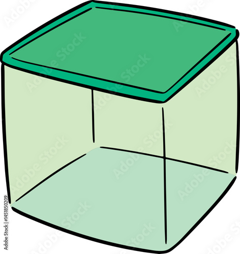 Illustration of plastic container

