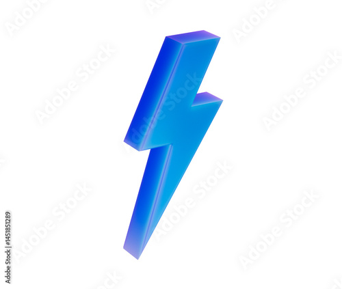 A glowing blue 3D lightning bolt icon with a sleek, modern and electrifying look. 3d illustration Free Download A glowing blue 3D lightning bolt icon with a sleek, modern and electrifying look. 3d illustration - GFXLoad