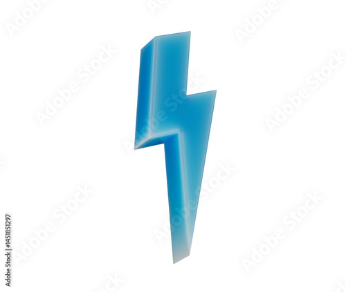 A glowing blue 3D lightning bolt icon with a sleek, modern and electrifying look. 3d illustration Free Download A glowing blue 3D lightning bolt icon with a sleek, modern and electrifying look. 3d illustration - GFXLoad