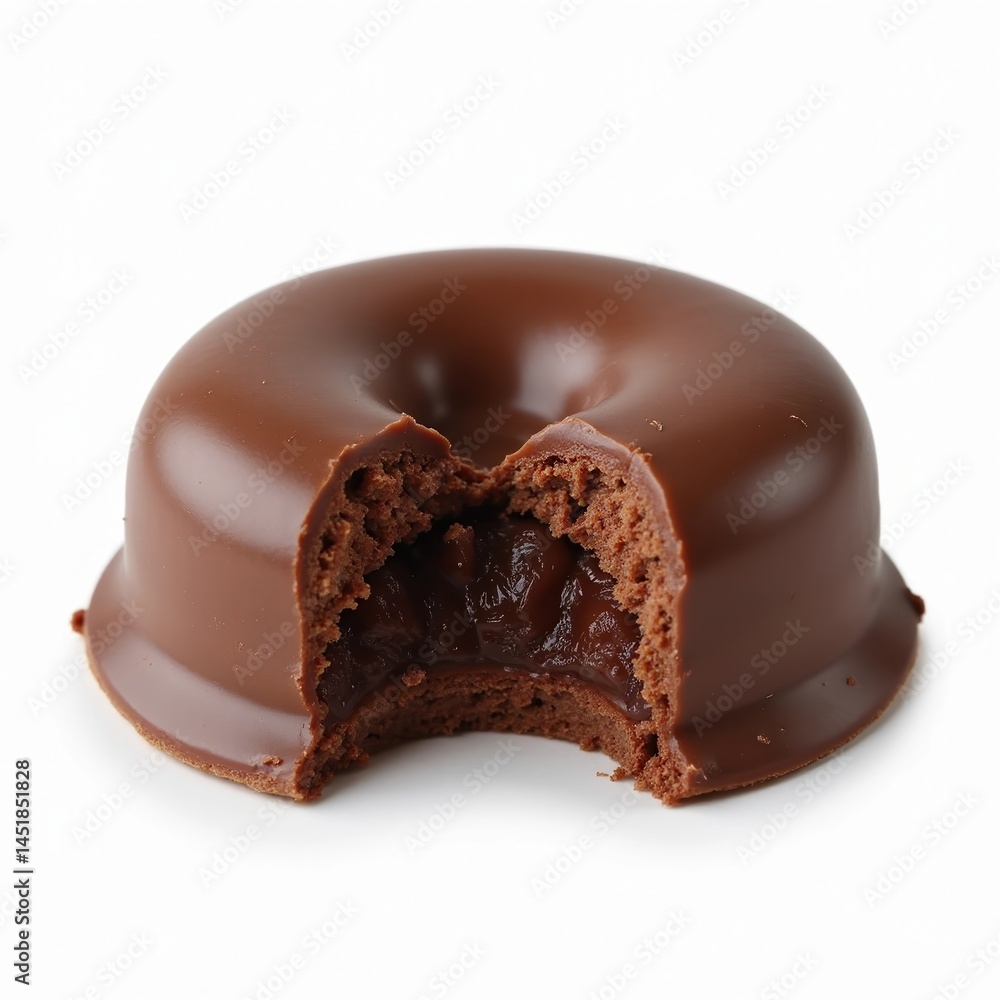 Obraz premium Dark Chocolate on White Background