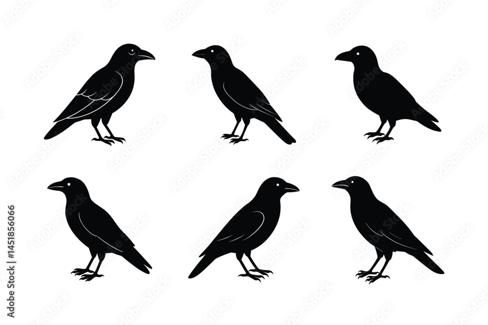 Dark Bird Minimal Silhouette Vector Illustration Dark Bird Minimal Silhouette Vector Illustration