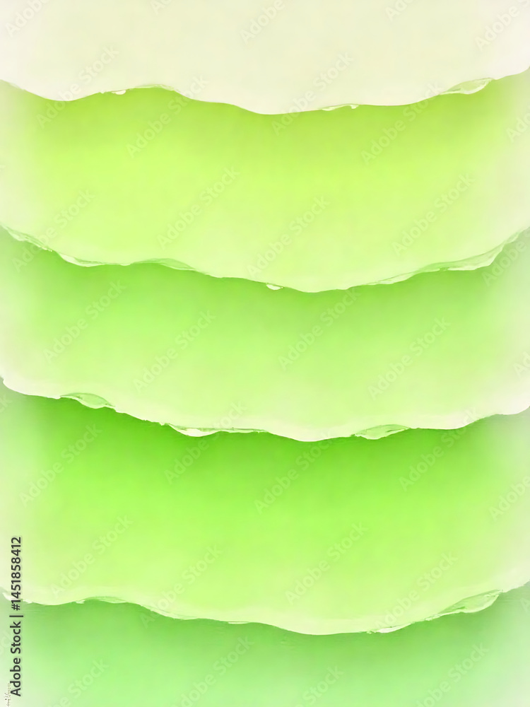 Fototapeta premium A serene abstract artwork features layered paper in varying shades of green, with torn edges creating depth.