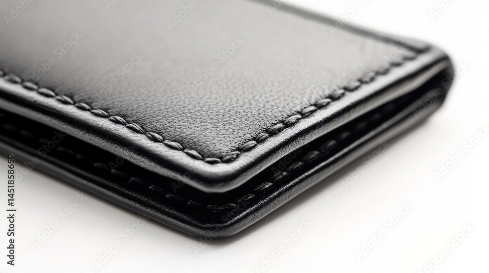 Close-up of black leather wallet (2) Close-up of black leather wallet (2)