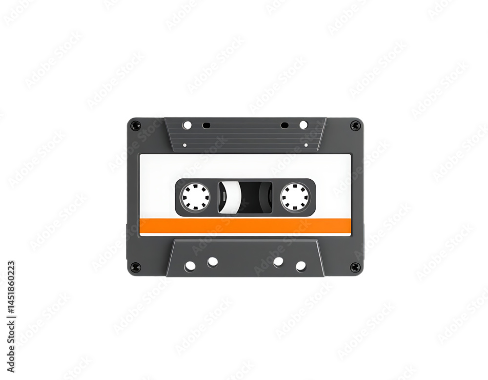 Close-up of a retro audio cassette tape Close-up of a retro audio cassette tape