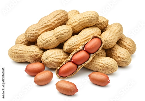 Wallpaper Mural Peanuts in shells isolated on white background Torontodigital.ca