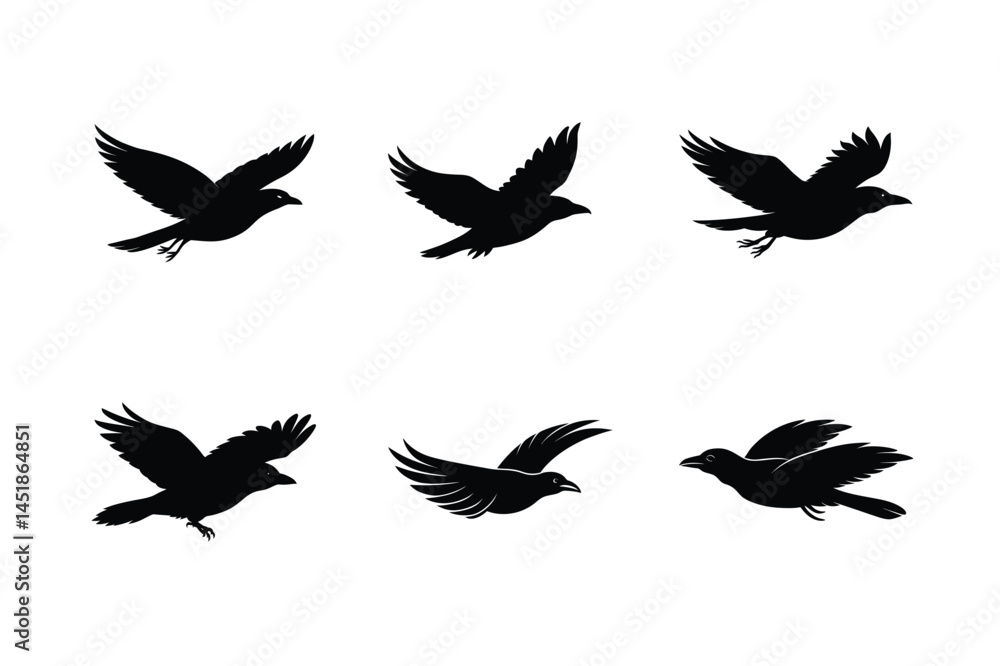 Obraz premium Stylized Crow Silhouette Design