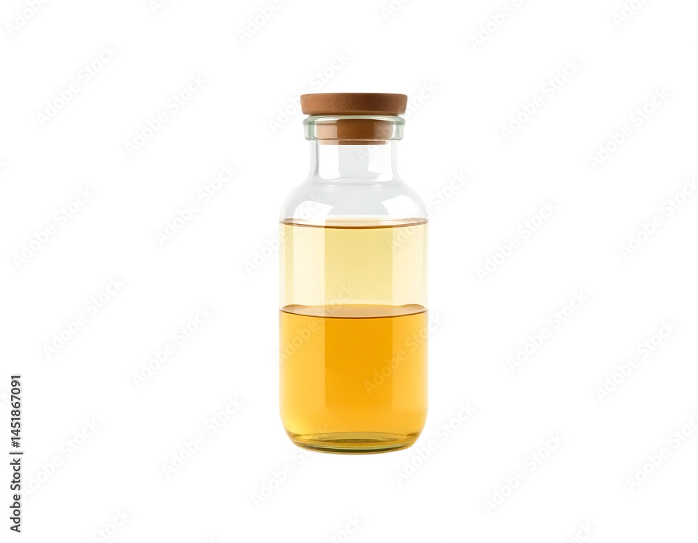 A bottle of yellow liquid A bottle of yellow liquid