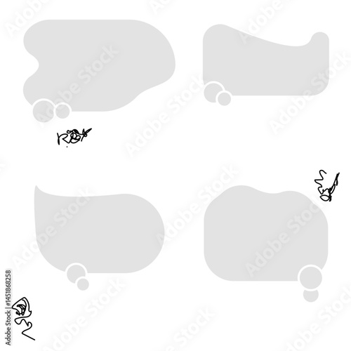 A set of speech bubbles of vague anxiety and dissatisfaction